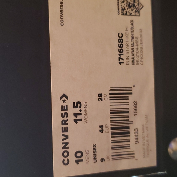 Converse Run Star Hike Unisex Recycled Seasonal Color High Top Himalayan Salt - Picture 10 of 11